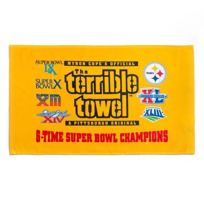 Pittsburgh Steelers 6-Time Super Bowl Champions Terrible Towel – Official NFL Merchandise