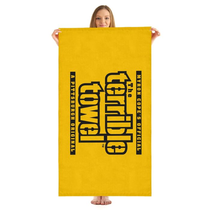 Pittsburgh Steelers Beach Towel Terrible Towel® - Large Plush | Officially licensed by NFL