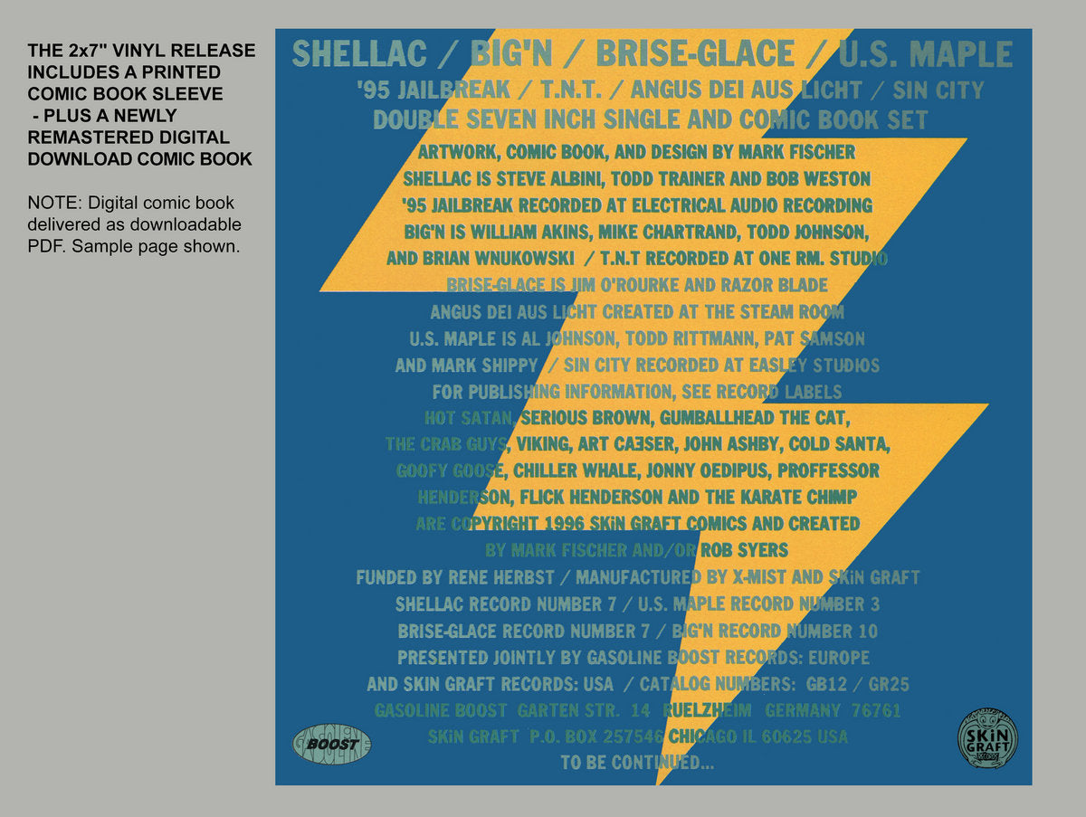SIDES 1-4 - Shellac / Big'n / US Maple / Brise-Glace 2x 7" + Comic Book