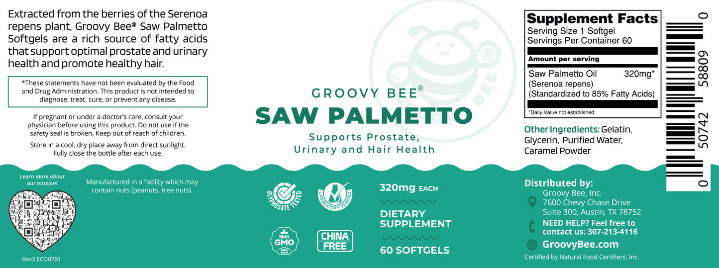 Saw Palmetto 320mg 60 Softgels