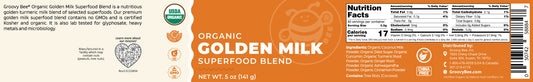 Organic Golden Milk Superfood Blend 5 oz (141 g)
