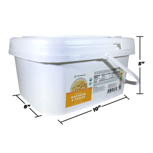 The Health Ranger's Organic Wheat-Free Macaroni & Cheese with NO Added Salt (Mini-Bucket) 36 oz (1020 g)