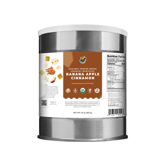 Organic Freeze-Dried Crunchy Munchies Banana Apple Cinnamon (10 oz, 289g) #10 Can (2-Pack)