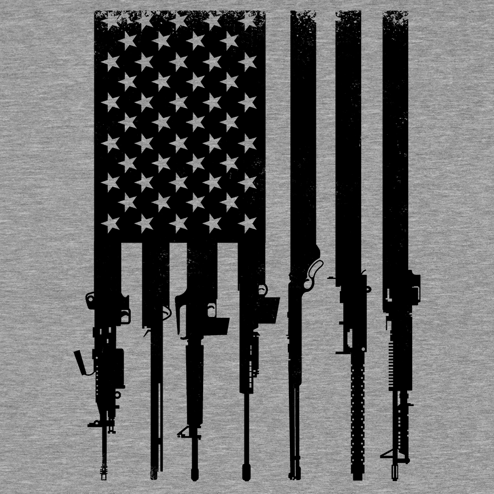 Rifle Flag - Safety Yellow T-Shirt