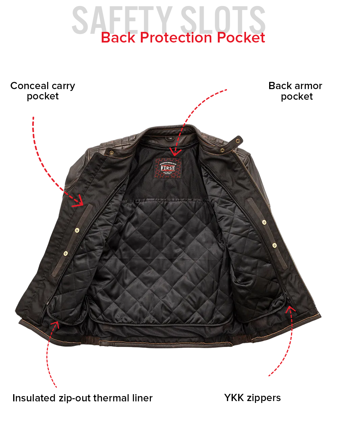 Rider Club - Men's Leather Motorcycle Jacket