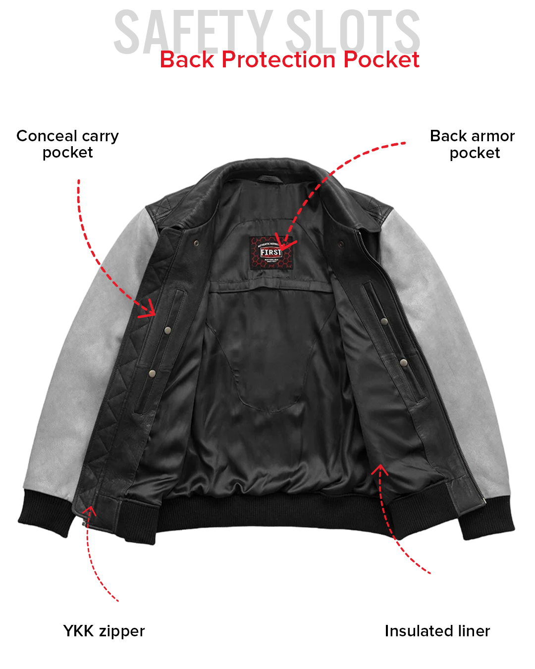 Moto Bomber Two Tone Men's Leather Jacket