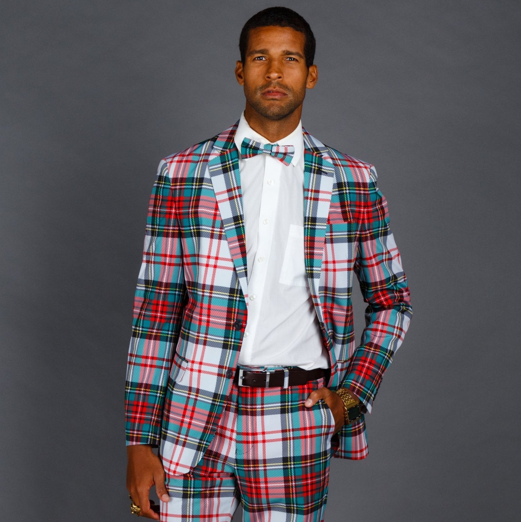 The Scotch on the Rocks | White Plaid Christmas Suit  Man Cave And Apparel