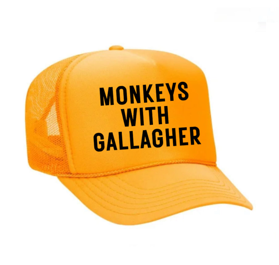 Monkeys With Gallagher Trucker Hat