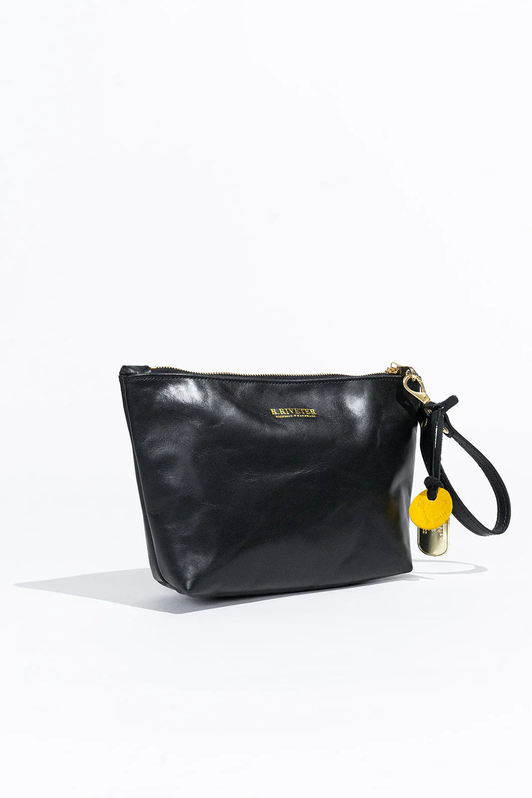 Naomi Zipper Clutch | Black Leather