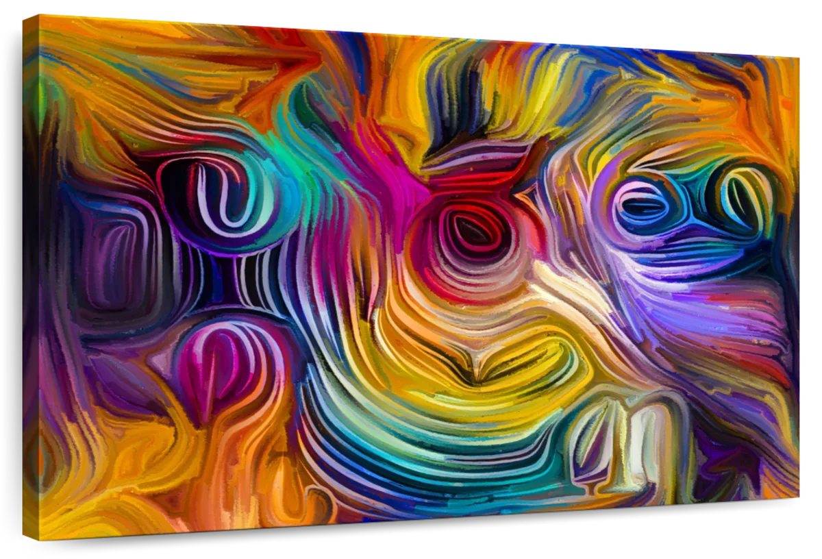 Abstract Tropical Flowers Wall Art