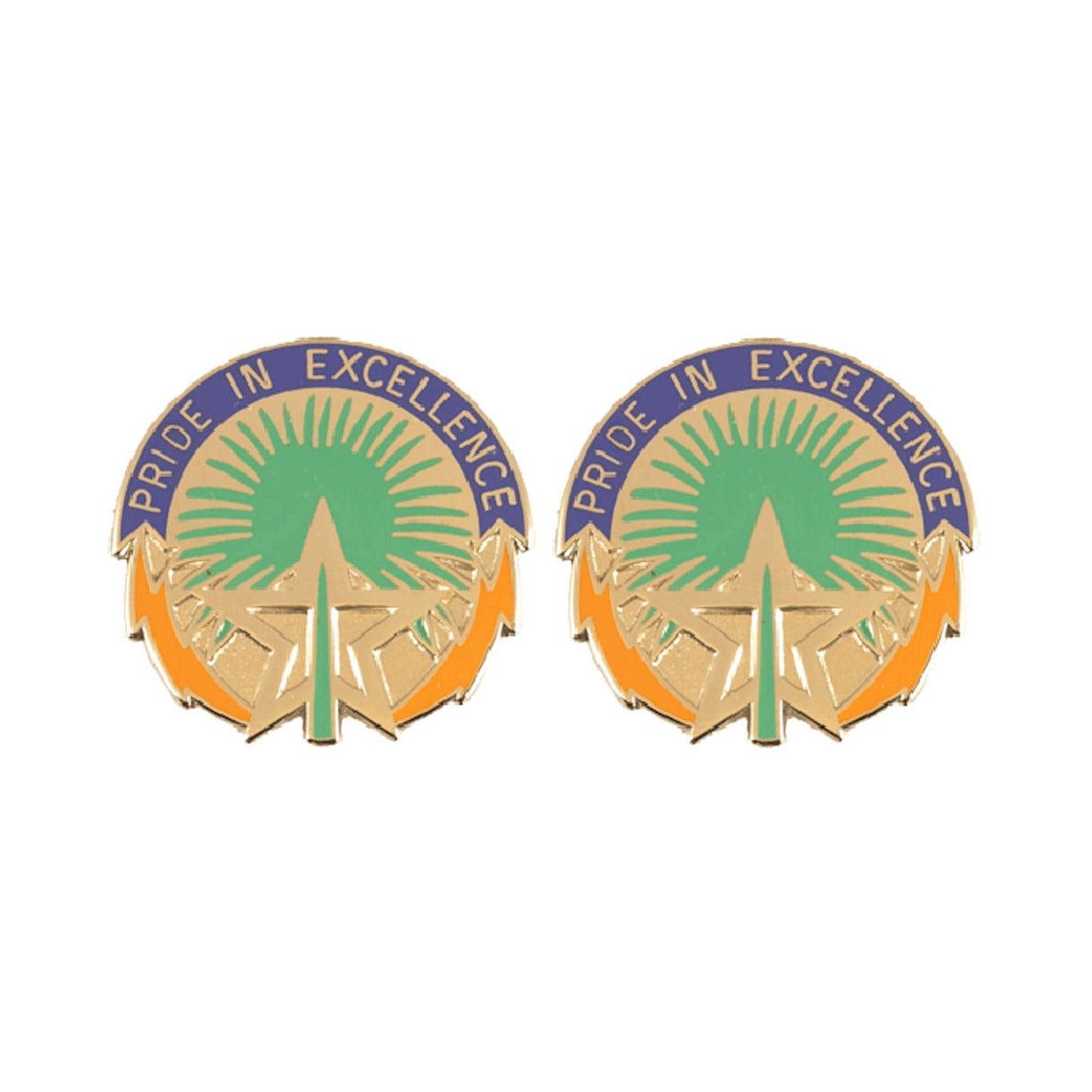 108th Signal Battalion Distinctive Unit Insignia - Pair - PRIDE IN EXCELLENCE