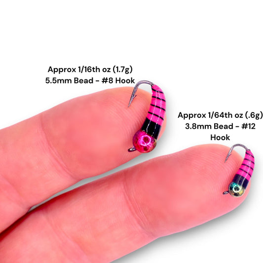 METALLIC RAINBOW PINK TUNGSTEN AKUA JIG SKUD