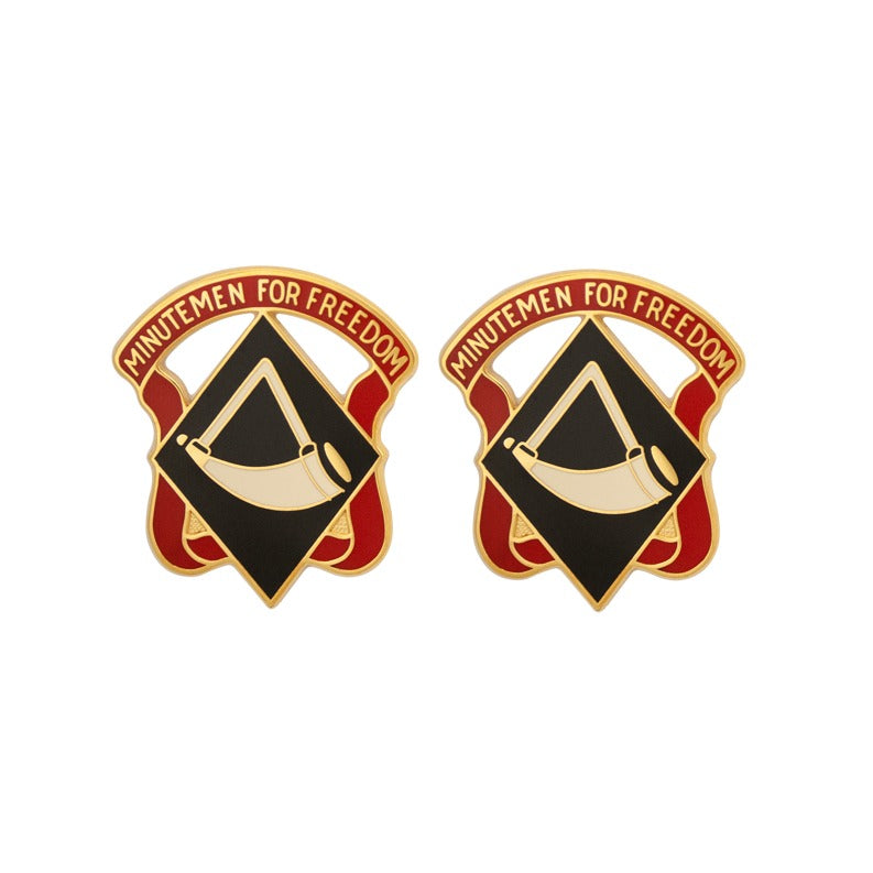 111th Engineer Group Unit Crest DUI - 1 Pair - MINUTEMEN FOR FREEDOM