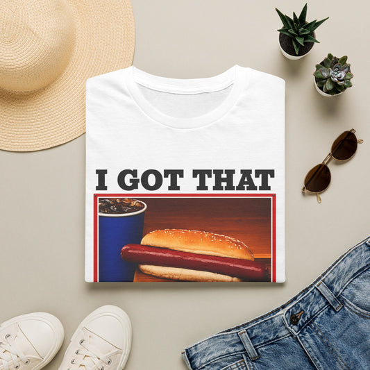 T-Shirt — 'I Got That Dog' Vintage Grocery Graphic Tee