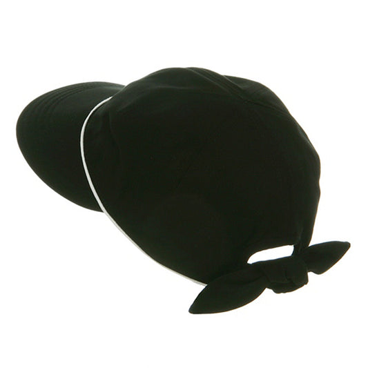 Piping Decoration Ladies Canvas Cap