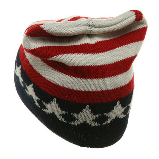 Printed Beanie USA Flag