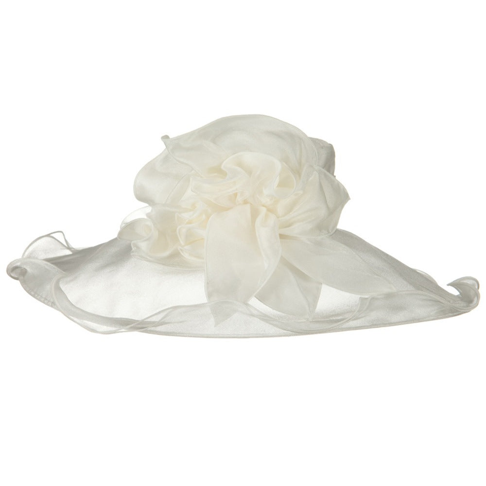 Double Trim Organza Hat