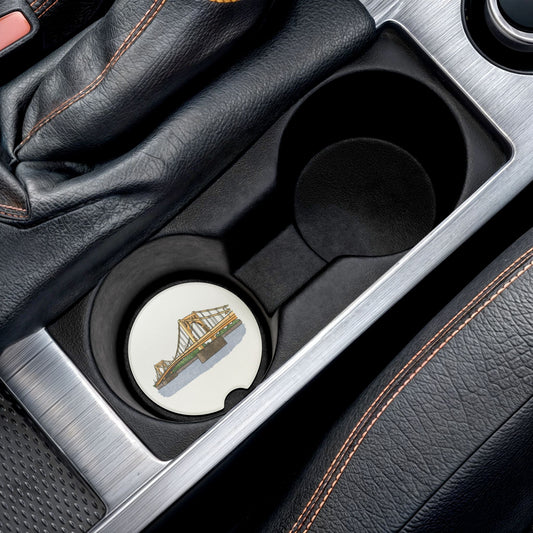 Pittsburgh 412 Area Code Ceramic Car Coaster - Single Coaster