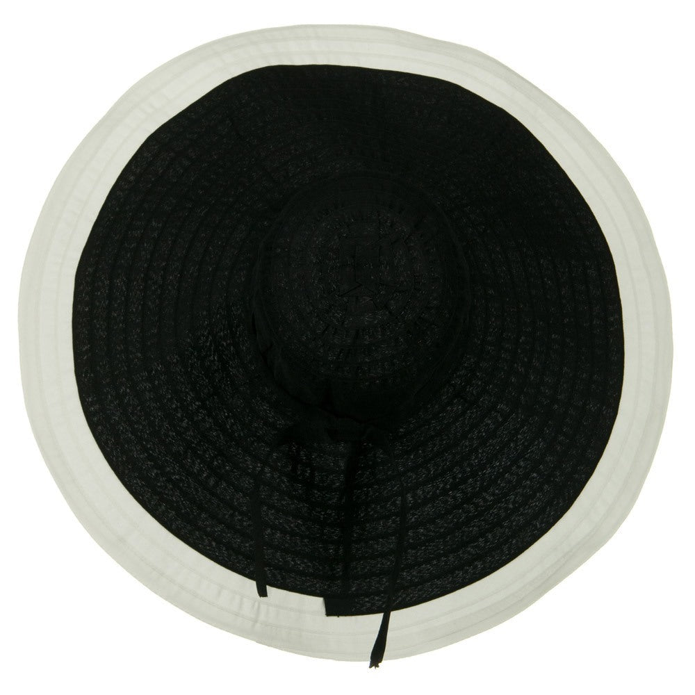 Ribbon 8 Inch Wide Brim Edge Self Tie Hat