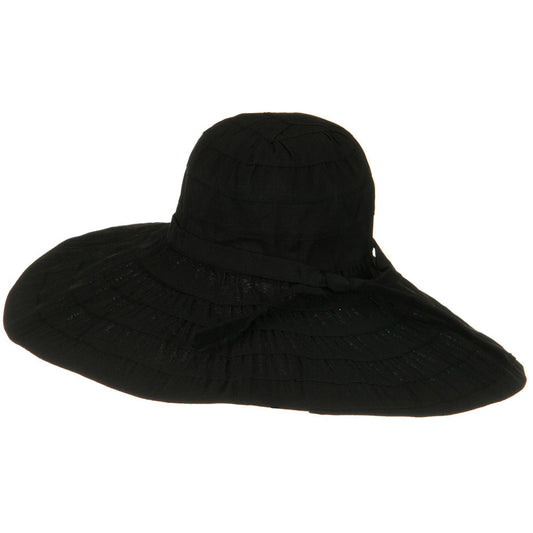 Packable and Crushable Ribbon 6 Inch Brim Hat