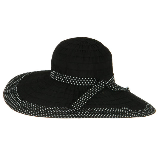 Polka Dot Sewn Braid Hat