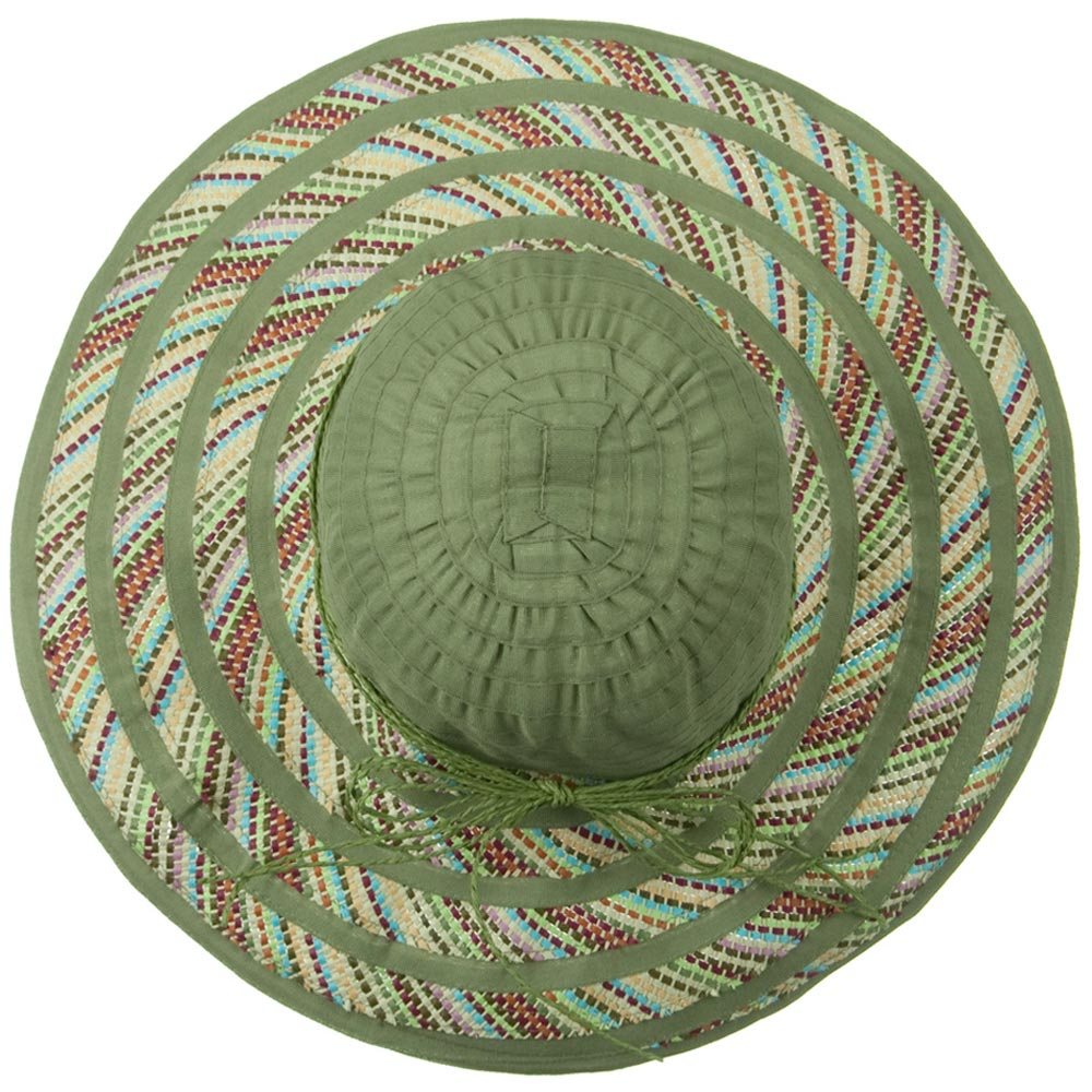 String Ribbon Braid 4 Inch Brim Hat