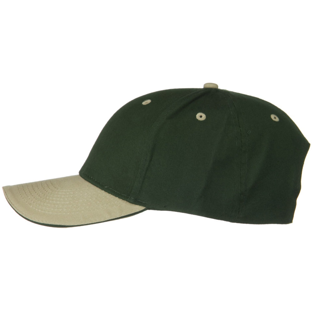 2 Tone Brushed Twill Sandwich Cap