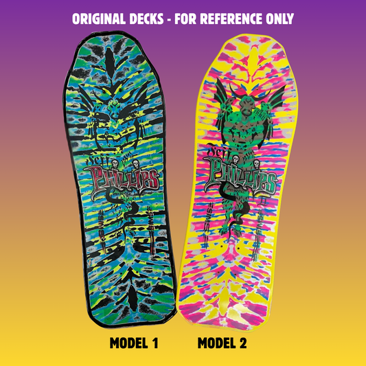 Jeff Phillips TIE DYE DEMON Limited Edition, HAND-PAINTED Deck (1 of 20) (PRE-ORDER, APRIL 2027)