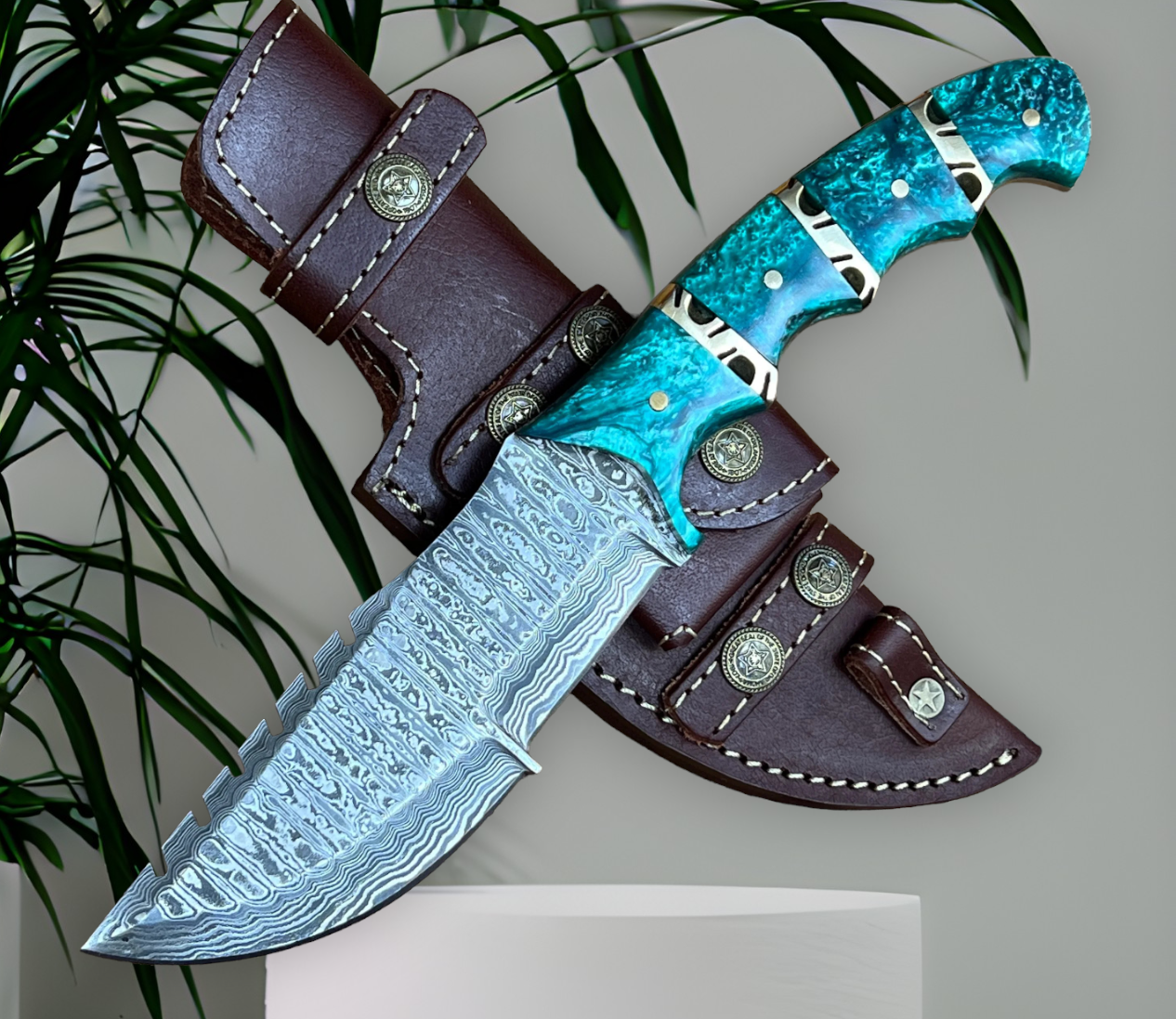 Premium Tom Brown Tracker Knife – Handcrafted Damascus Steel main image 0