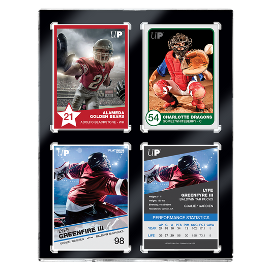 35PT 4-Card Black Border UV ONE-TOUCH® Magnetic Holder