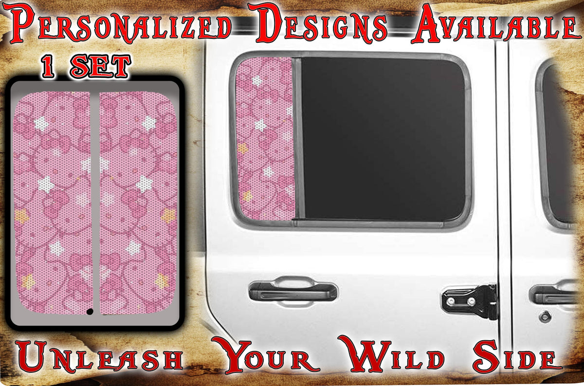 Side door window decal kitty 177