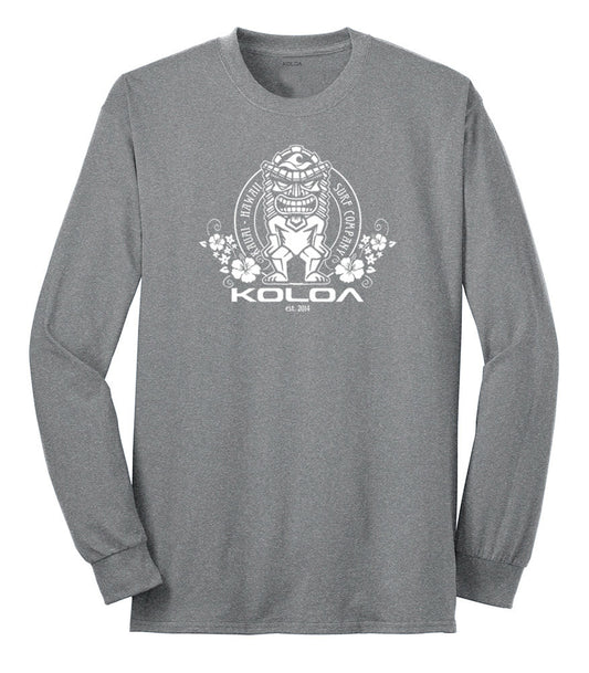 Koloa Tiki Flowers 50/50 Long Sleeve T-Shirts