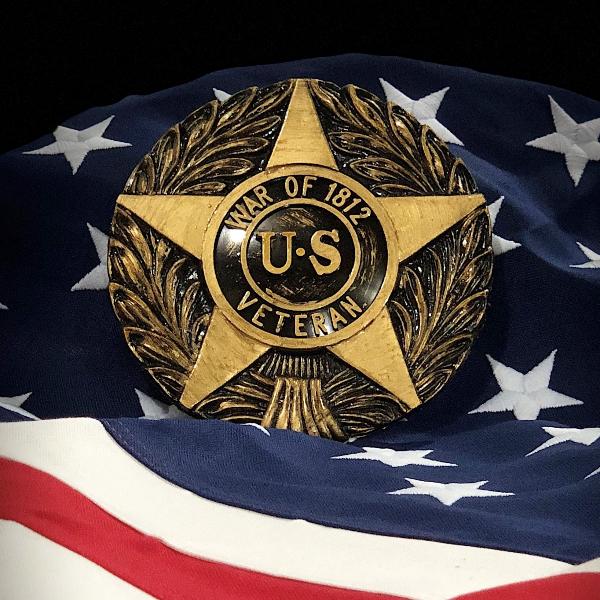 War of 1812 Veteran Grave Marker & Flag Holder with Aluminum Ground Spike | Made in USA