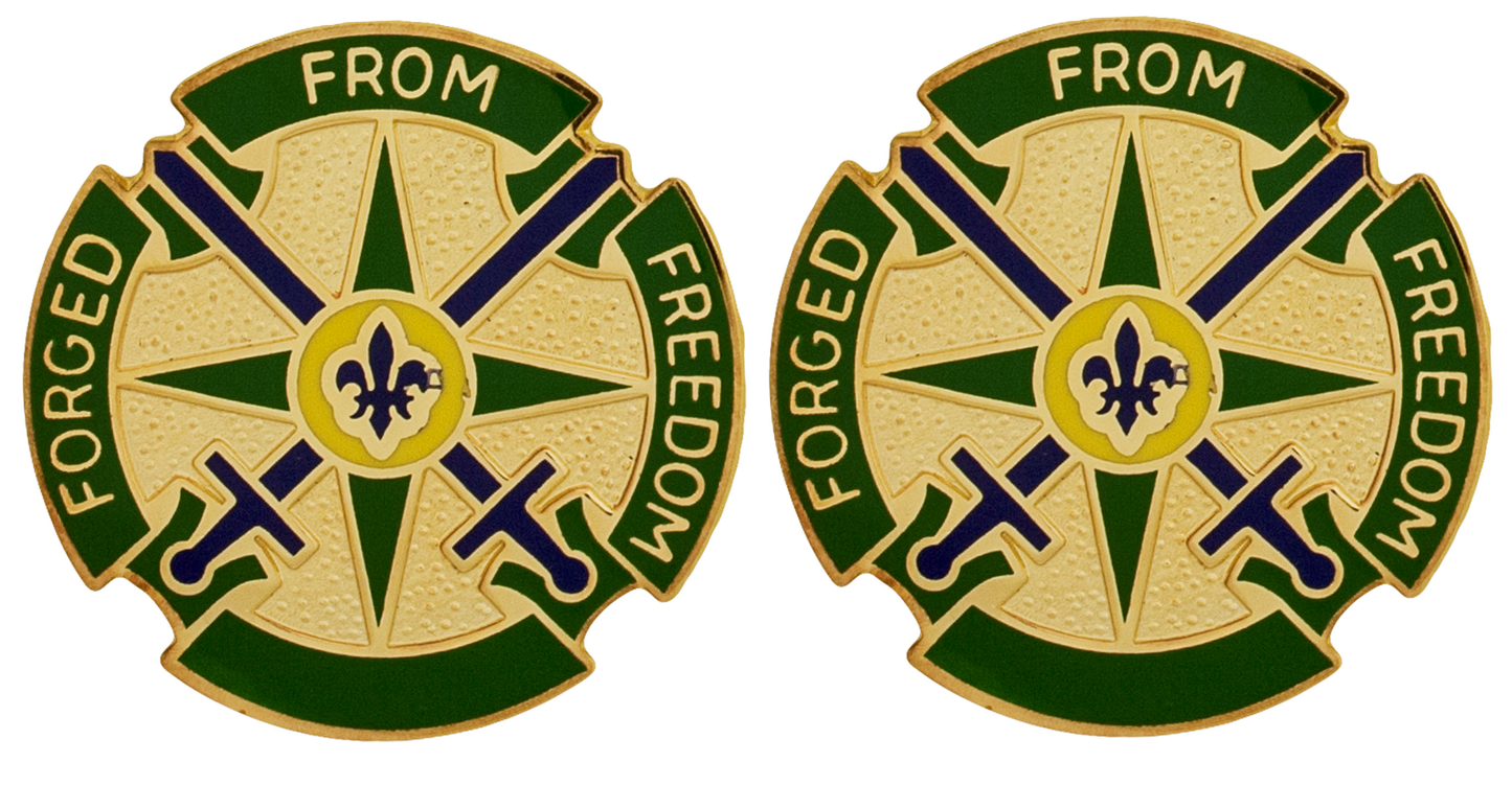185th Military Police California Army National Guard DUI - 1 PAIR - FORGED FROM FREEDOM