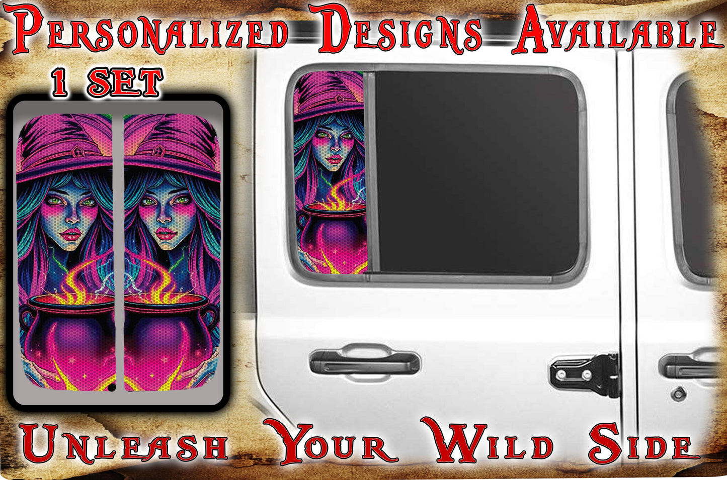 Witch Side door window decal 188