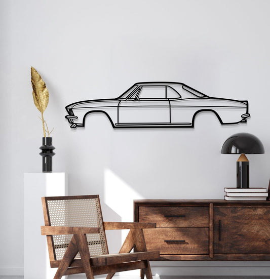1966 Corvair Metal Car Wall Art - MT0083