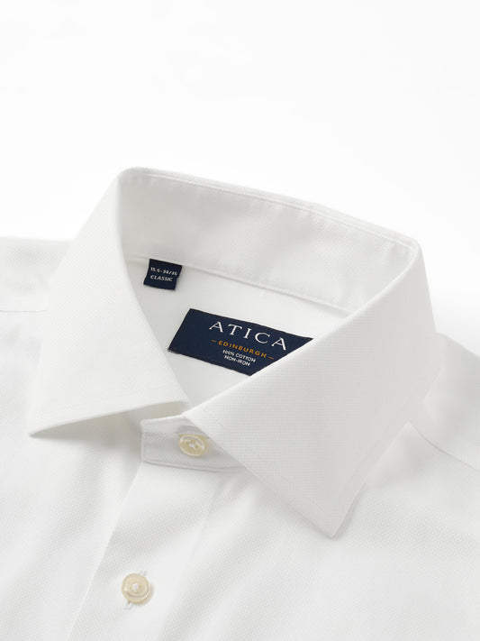 Edinburgh Button Cuff White Shirt