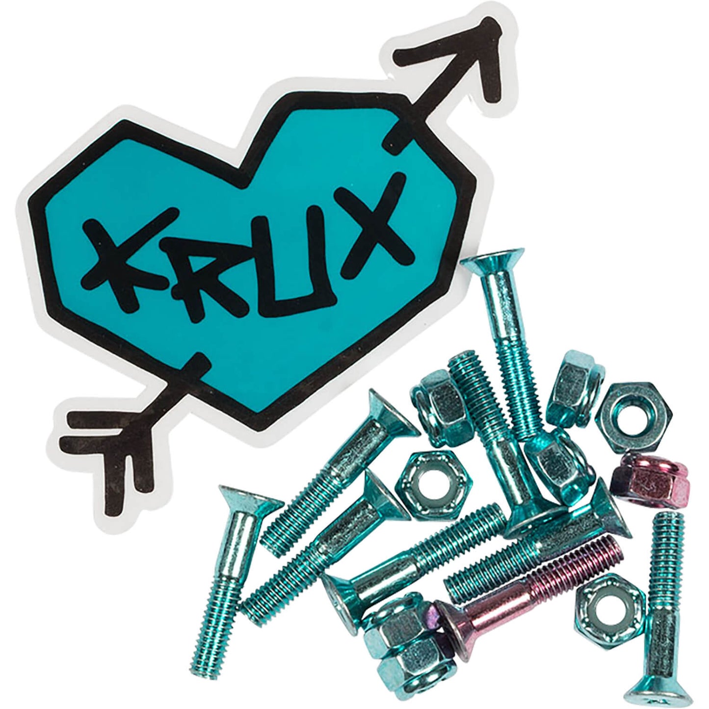Krux Krome Hardware 1" Phillips - Blue/Pink