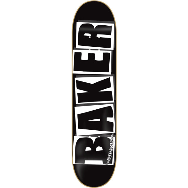 Baker Brand Logo Skateboard Deck - 8.12″ Black/White