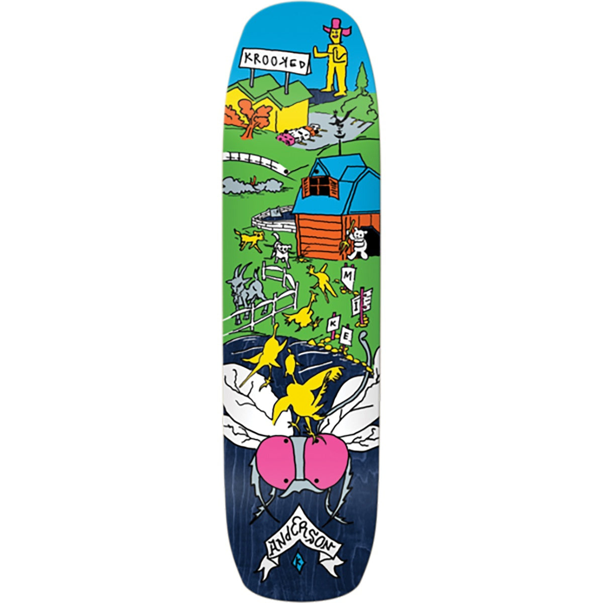 Krooked Anderson The Yard Skateboard Deck - 8.5"