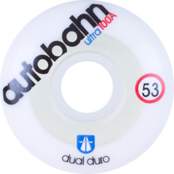 Autobahn Wheels Dual Durometer Ultra Classics 53mm 100a - White/Clear (Set)