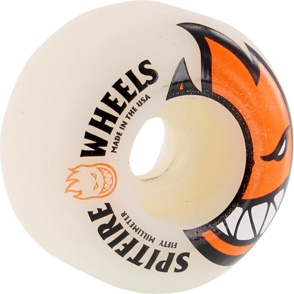 Spitfire Wheels Bighead 50mm 99a - White/Orange (Set of 4)
