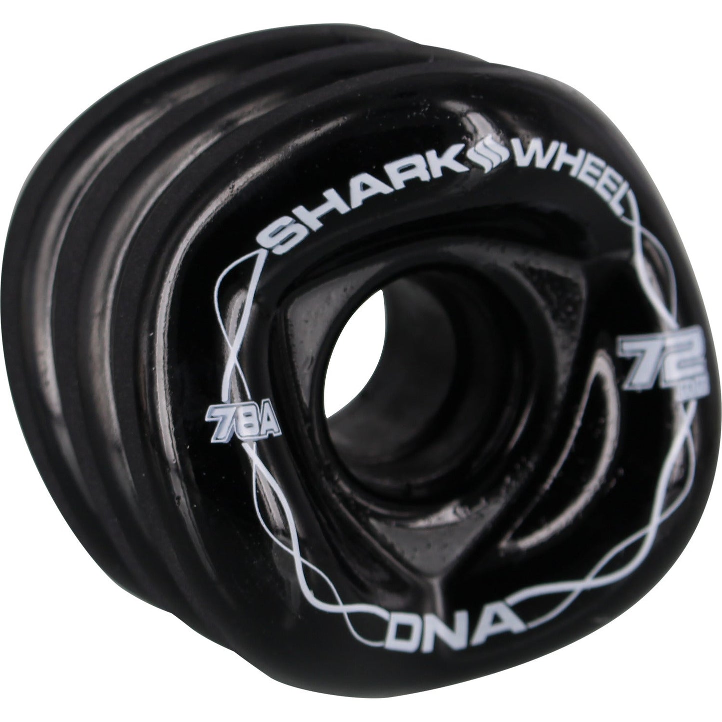 Shark Wheels DNA 72mm 78a - Solid Black/White (Set of 4)