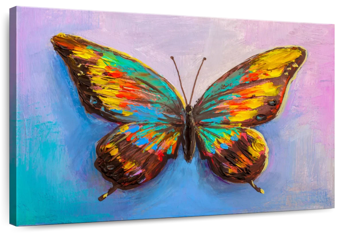 Multicolored Butterfly Wall Art