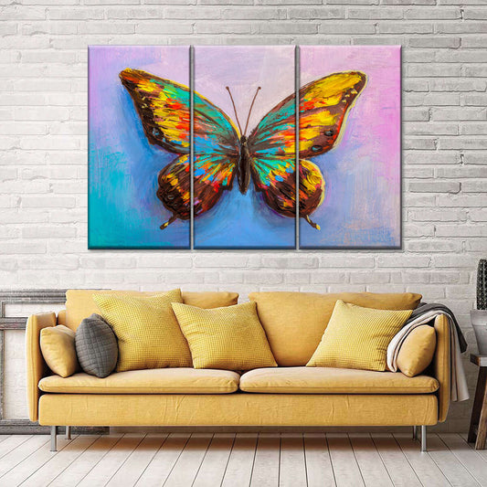 Multicolored Butterfly Wall Art