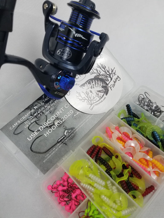 Cam's Complete 6'6" (6 BB Ball Bearing Reel) Magic Stix Curly Tail Combo Special