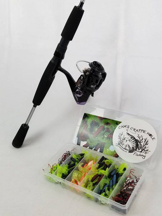 Cam's Complete 6'6" "Silver Stallion" Titanium 10+1 (BB) Ball Bearing Reel Signature Series Curly Tail Combo Special
