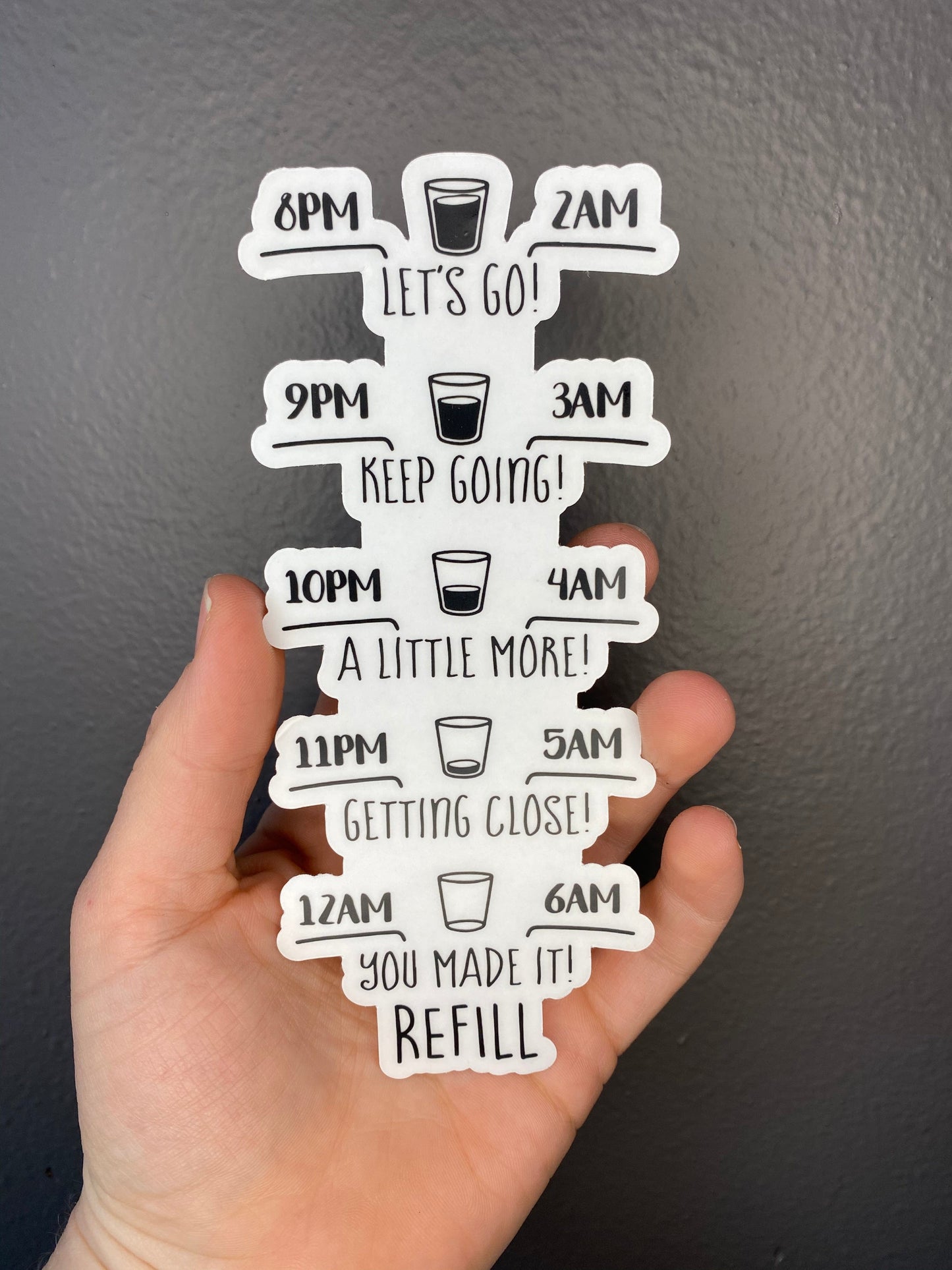 Transparent Water Bottle Tracker | Motivational Water Bottle Sticker