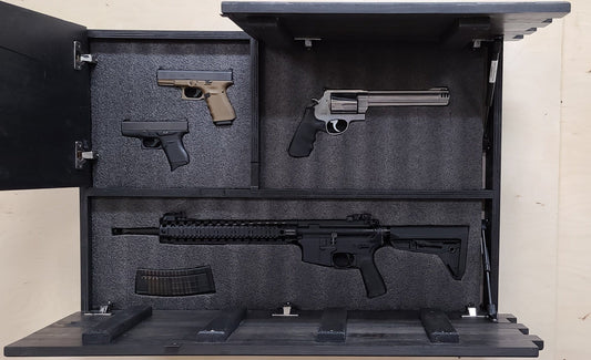 Deluxe 3 Compartment Gun Concealment Case (Traditional American Flag Designs)