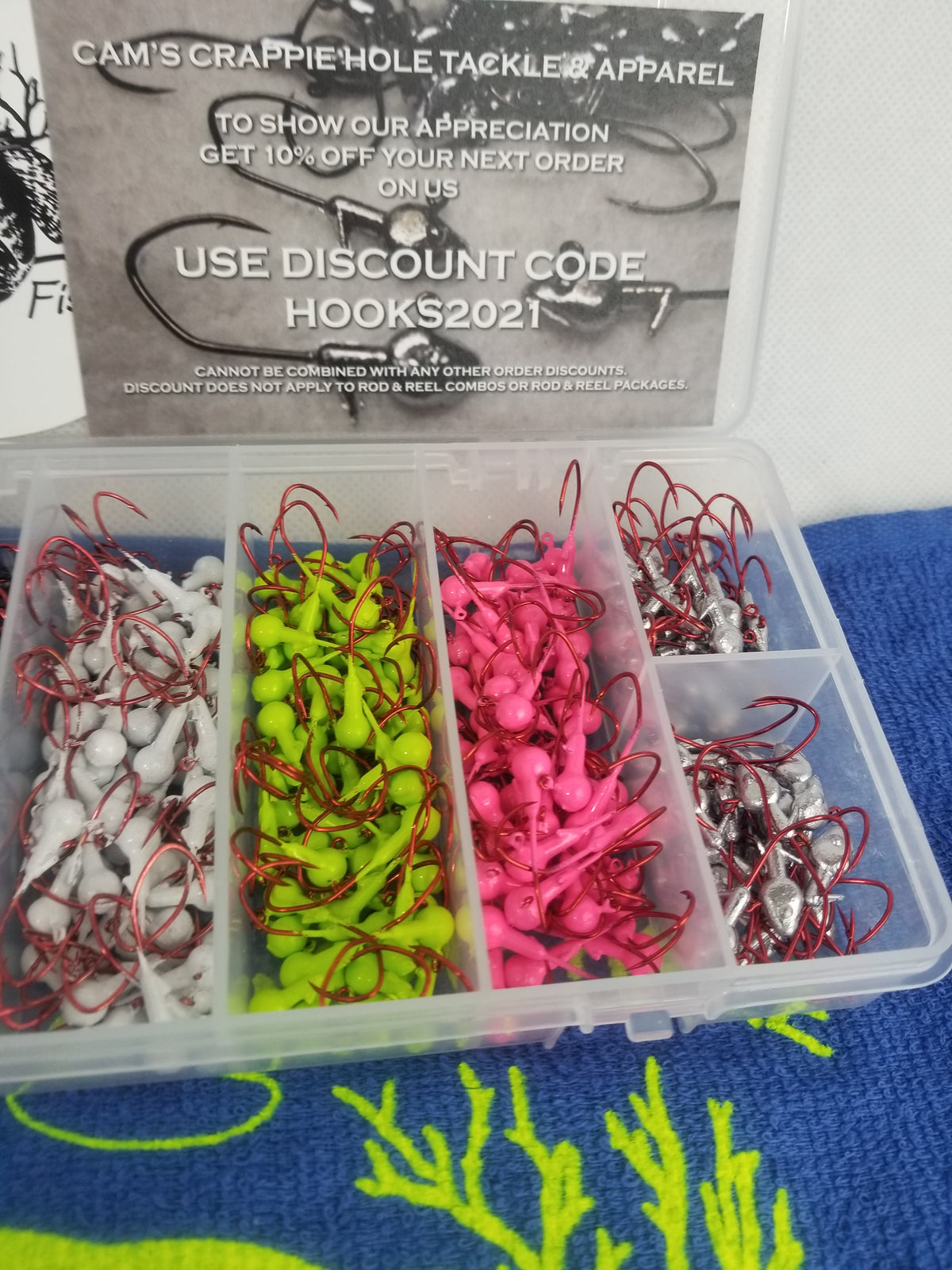 Cam's 180pc. Hand Painted Assortment "Nasty Bend Hooks" Jighead Kit